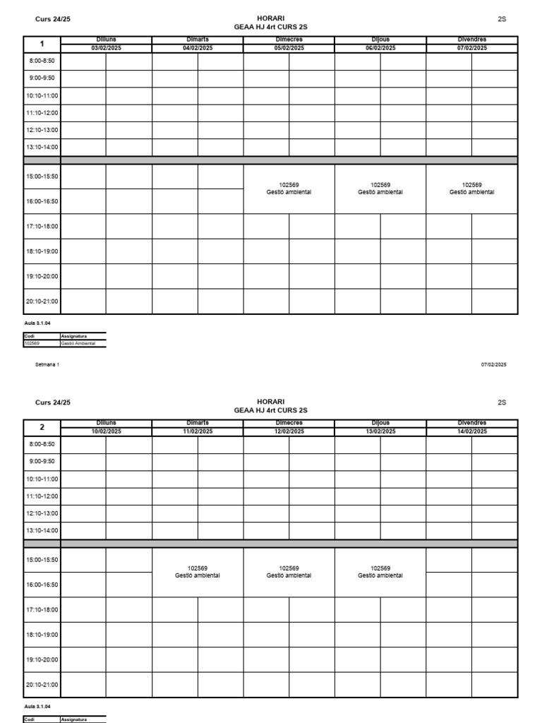 GEAA HJ 4rt CURS 2S | PDF