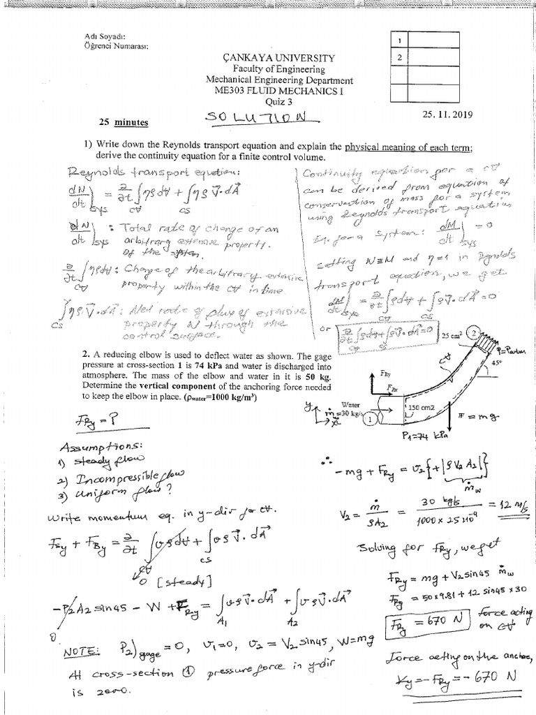 ME303 Q3 Solution 2019 | PDF
