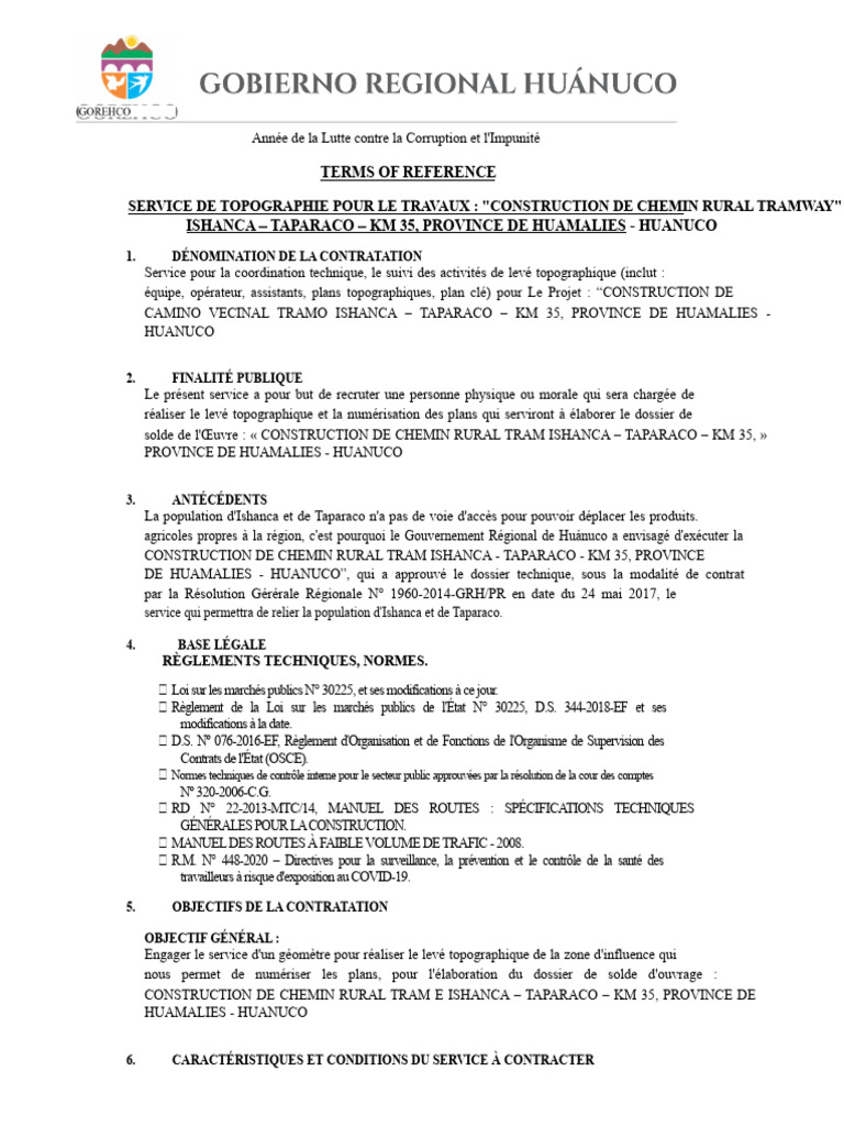 Service de Topographie pour Chemin Rural | PDF | Topographie