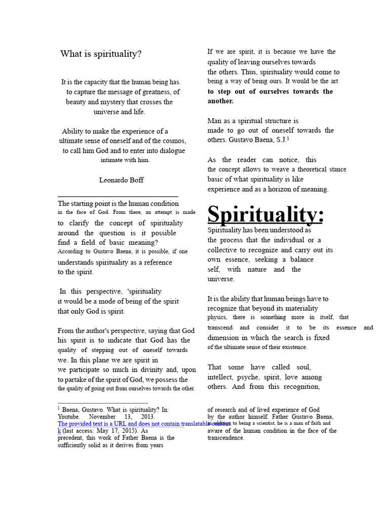 Understanding Spirituality and Its Essence | PDF | Soul | Spirituality