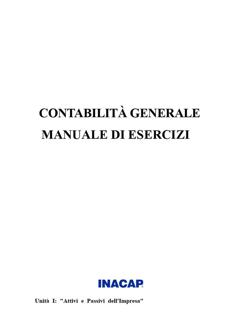 Manuale Di Esercizi Di Contabilità Di Base | PDF