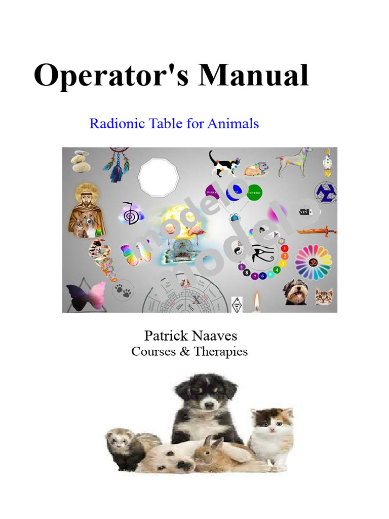 Radionic Table Manual for Animals | PDF | Glory (Religion) | Chakra