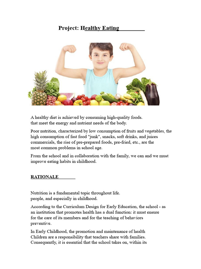 Healthy Eating Habits for Children | PDF | Healthy Diet | Foods