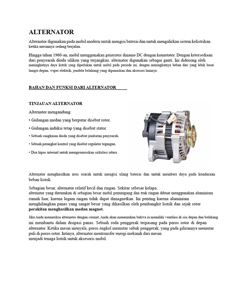 Alternator | PDF