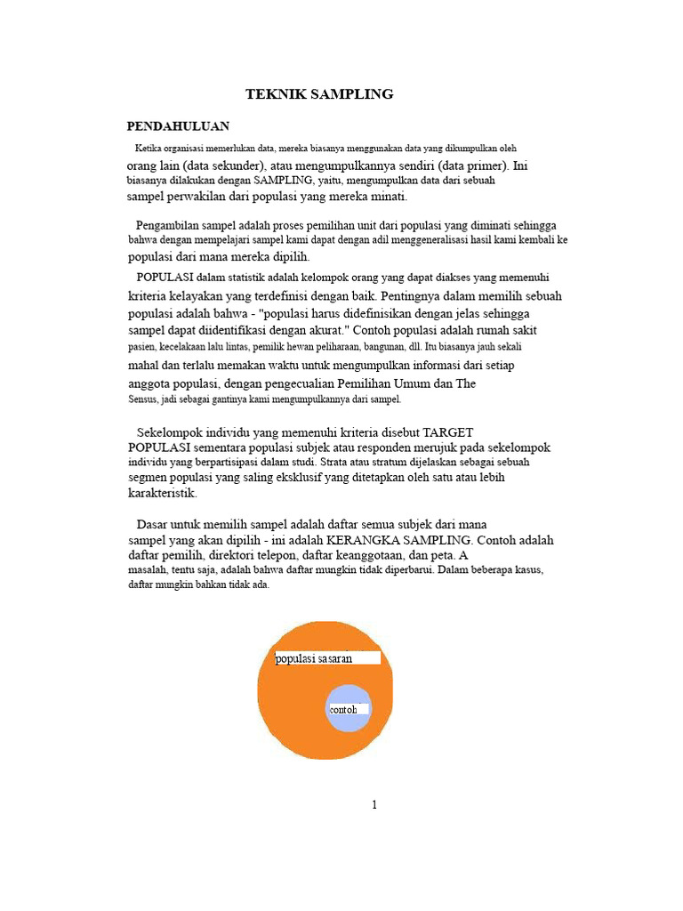 Teknik Sampling | PDF