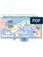Mapa de Panamá Con Directivos Zonales y Distritales de Las Asambleas de Dios de Panamá