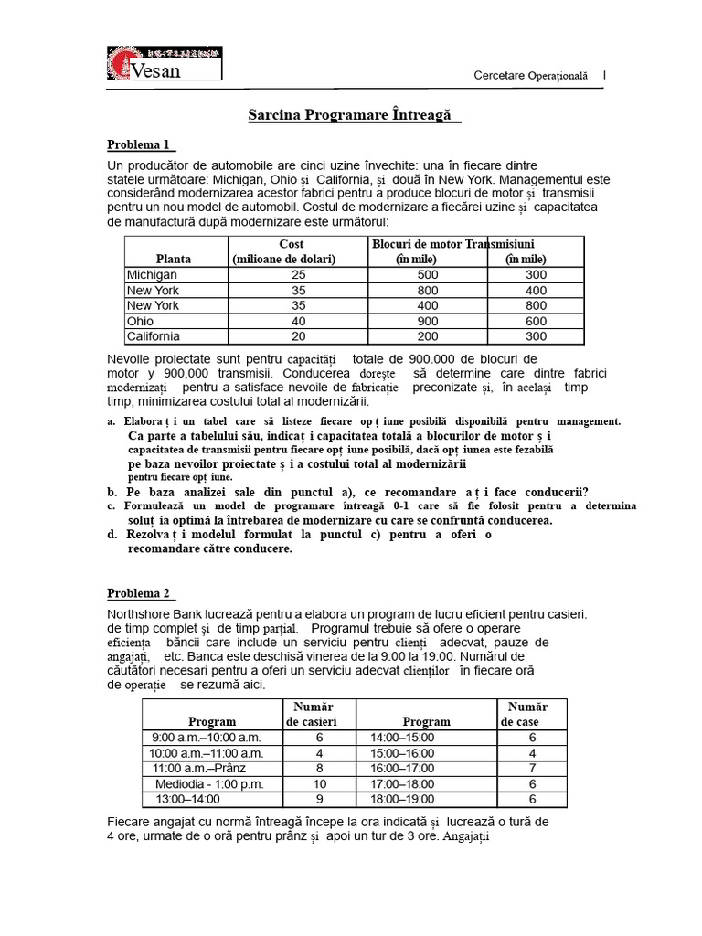 Temă Programare Întreagă | PDF