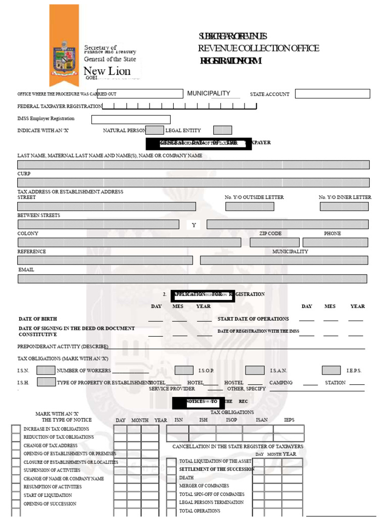 Fillable Registration Form 4 PDF | PDF | Identity Document | Government ...