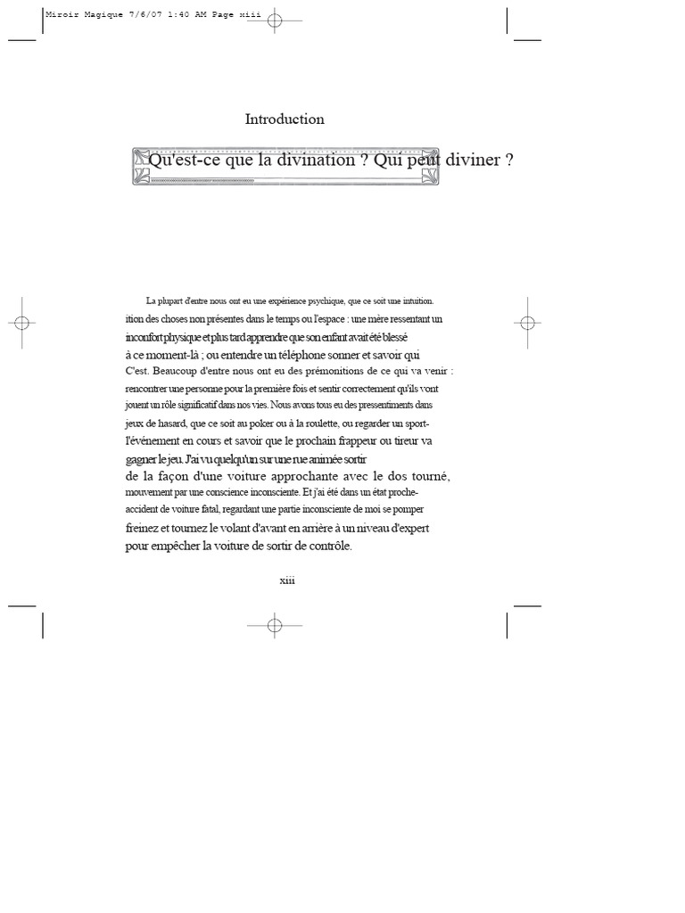 Définition et pratiques de la divination | PDF | Divination | Miroir