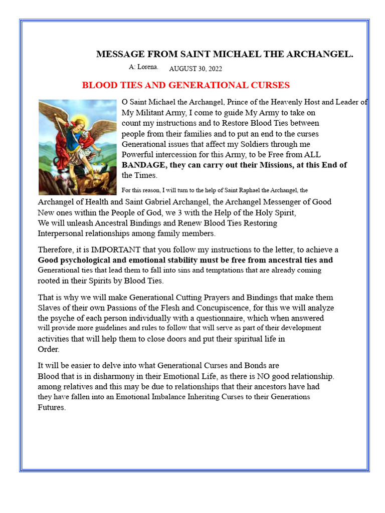 Message From Saint Michael The Archangel | PDF | Michael (Archangel ...