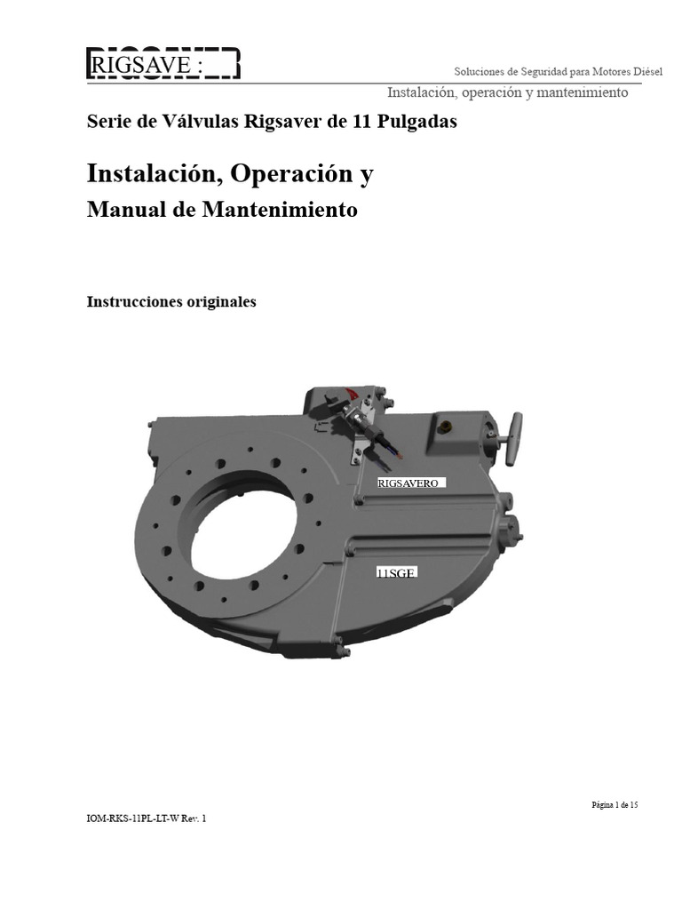 Seguridad y Mantenimiento Válvula Rigsaver | PDF | Turbocompresor | Eje
