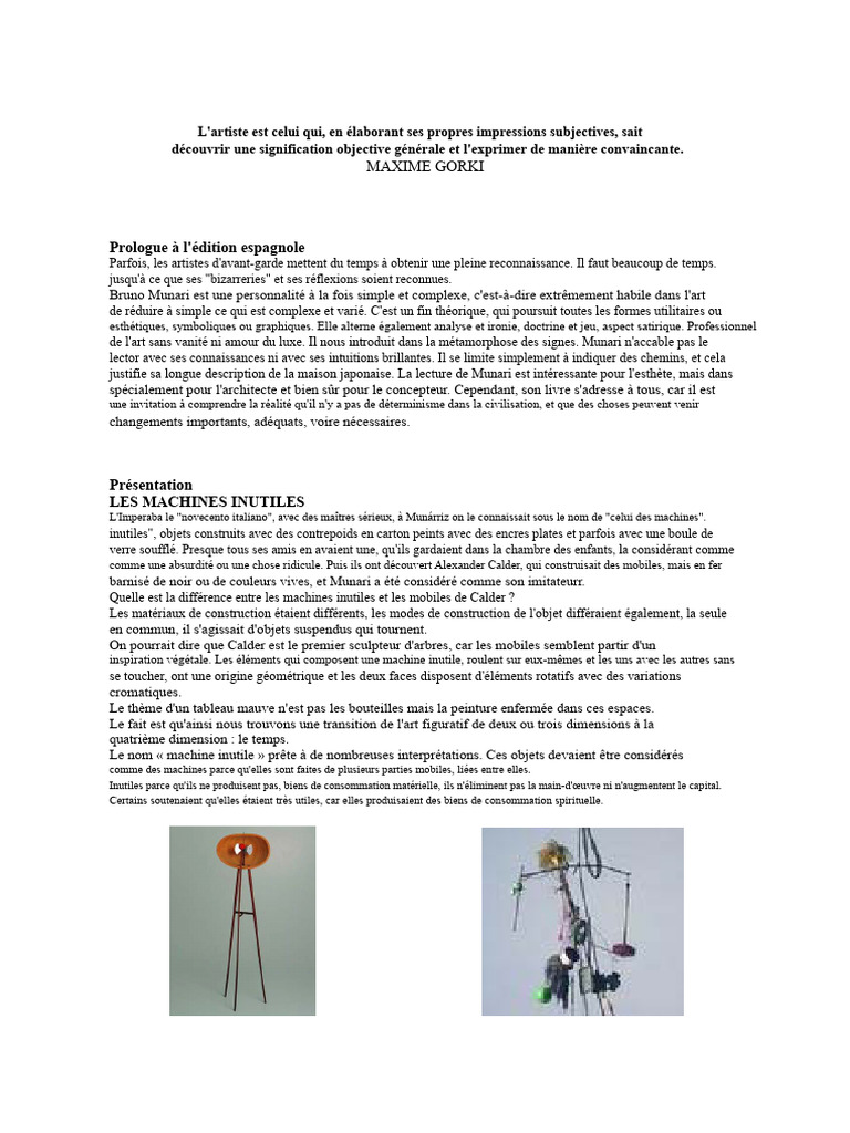 Bruno Munari et ses machines inutiles | PDF | Yin et yang | Conception