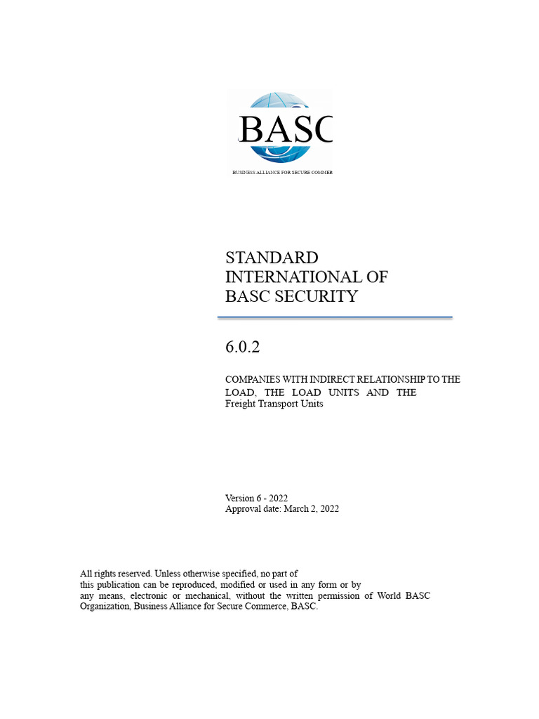 BASC Security Standard 6.0.2 Overview | PDF | Computer Security | Security