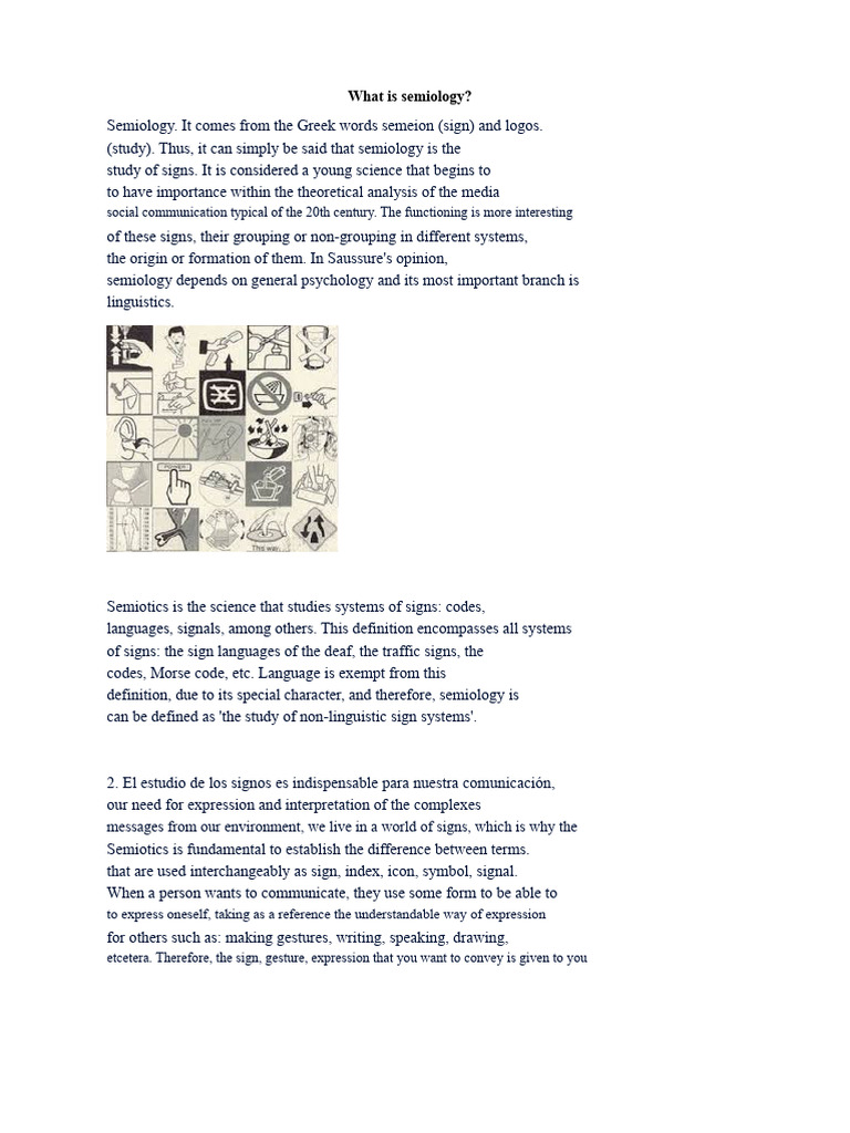 Understanding Semiology: A Study of Signs | PDF | Semiotics | Perception