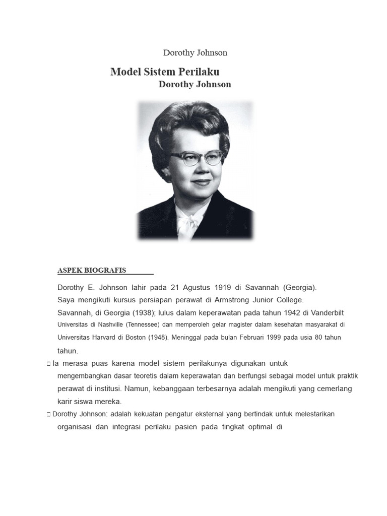 Teori Dorothy Johnson Pdf