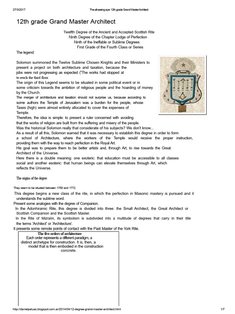 12th Degree Grand Master Architect | PDF | Freemasonry | Trigonometry