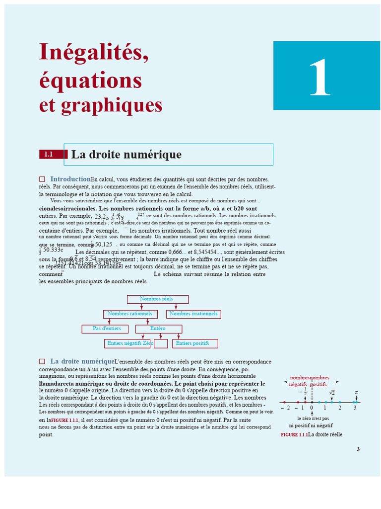 Comprendre la droite numérique et les inégalités | PDF | Inégalité ...