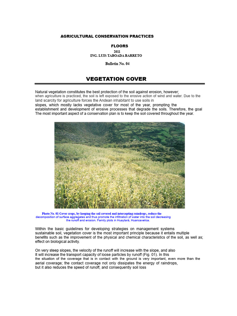 Enhancing Soil with Vegetative Cover | PDF | Crop Rotation | Soil