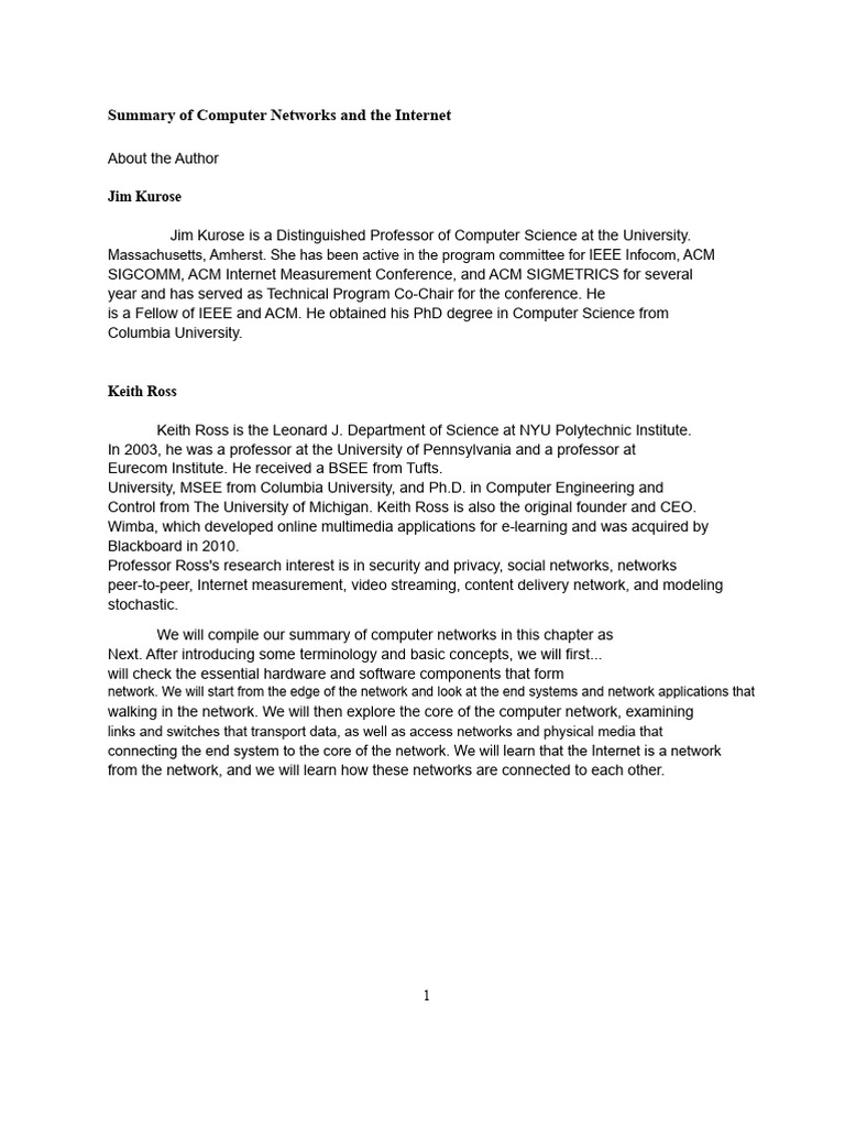 Overview of Computer Networks & Internet | PDF | Transmission Medium ...