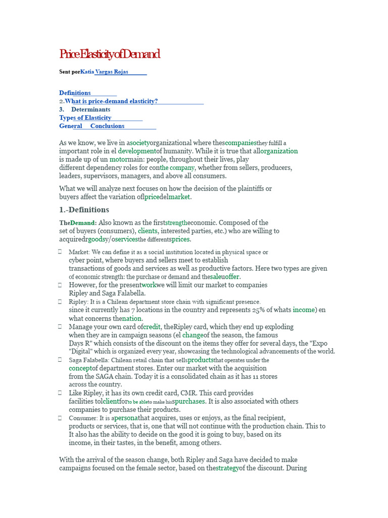 Understanding Price Elasticity of Demand | PDF | Elasticity (Economics ...