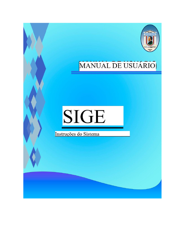 Manual do Sistema SIGE para Educação | PDF | Informação | Pedagogia