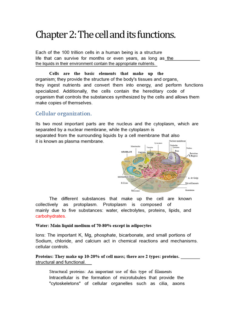 244434918 Physiology Of Guyton Summary Chapter 2 Pdf Cell Biology