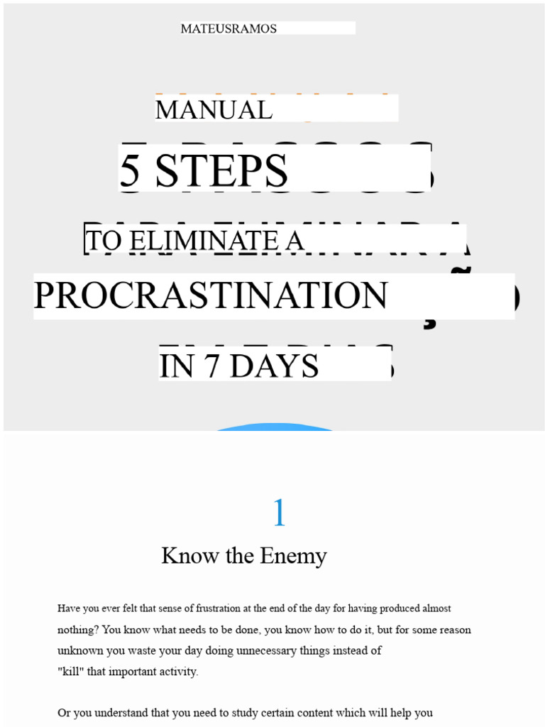 Overcoming Procrastination Strategies | PDF | Habits | Procrastination