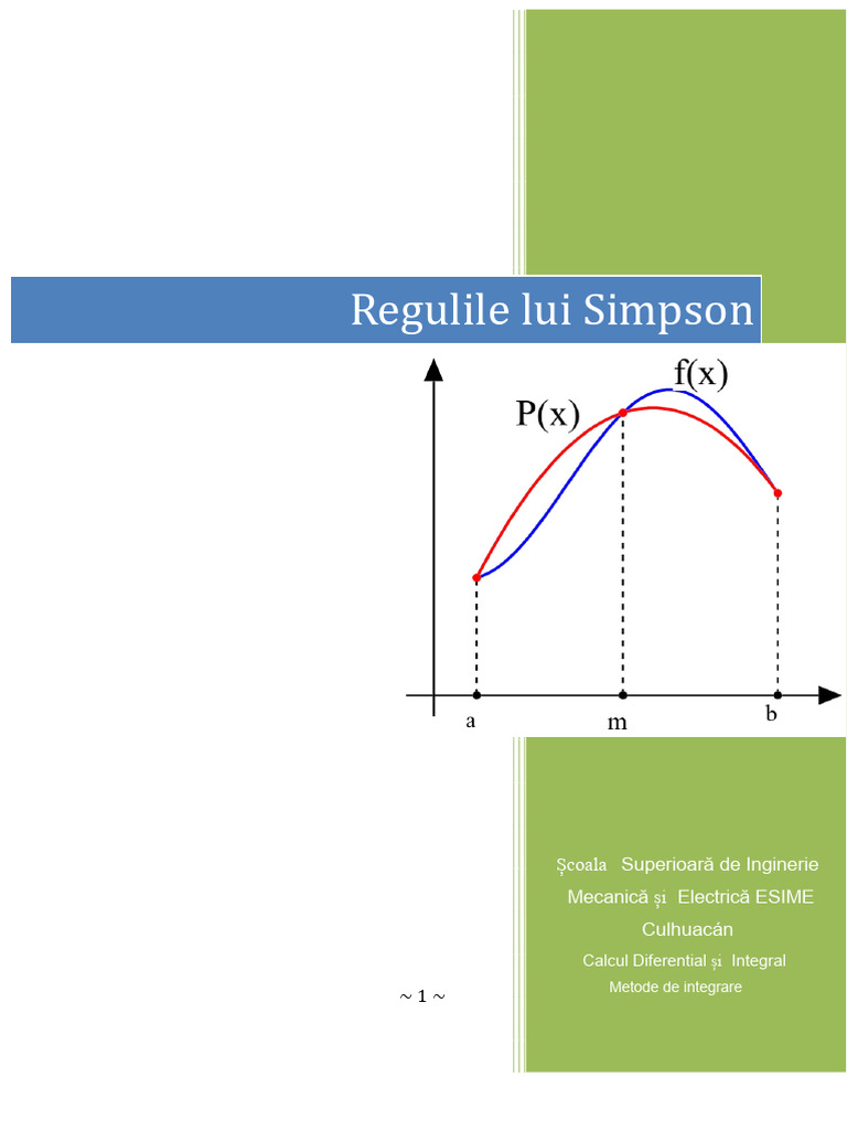 Metoda Lui Simpson | PDF