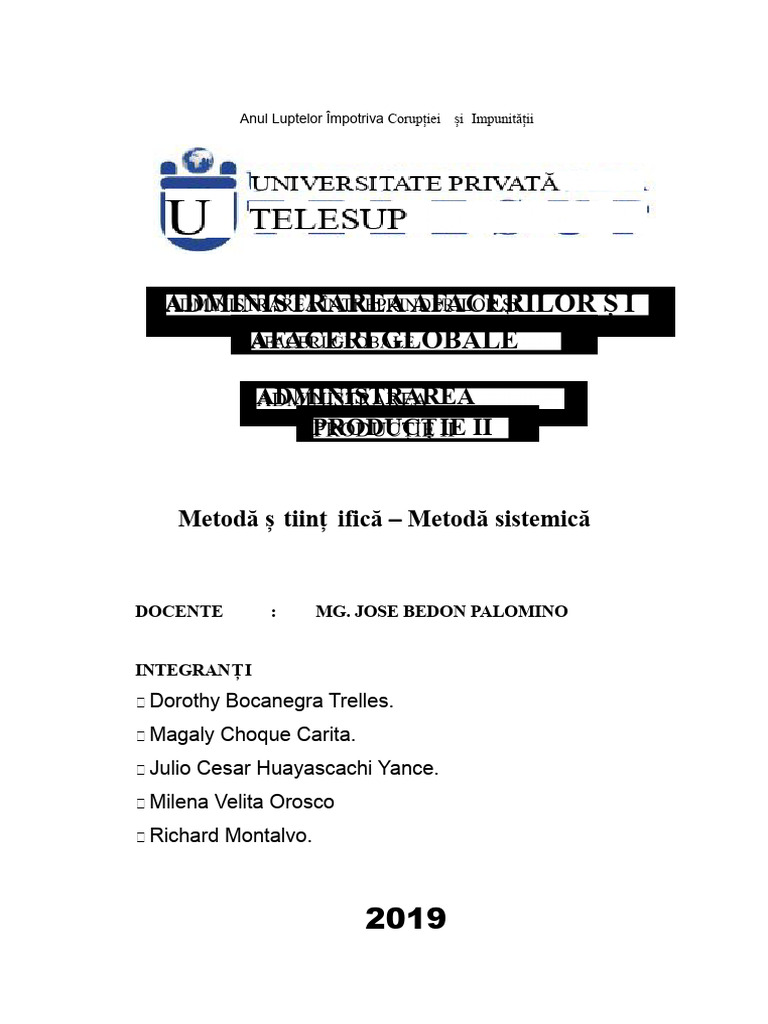 Metoda Științifică vs. Metoda Sistemică | PDF