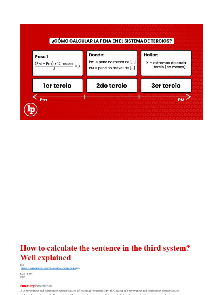 Calculate Sentences Using Thirds System | PDF | Mitigating Factor ...
