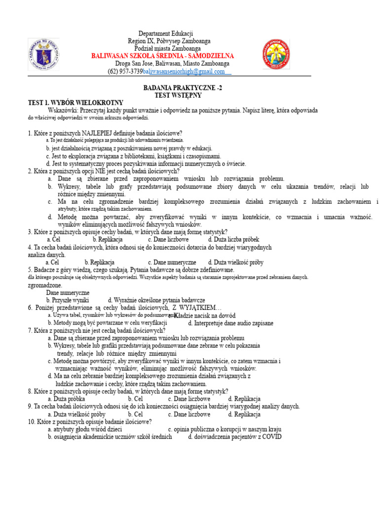 Pre Test W PR 2 | PDF