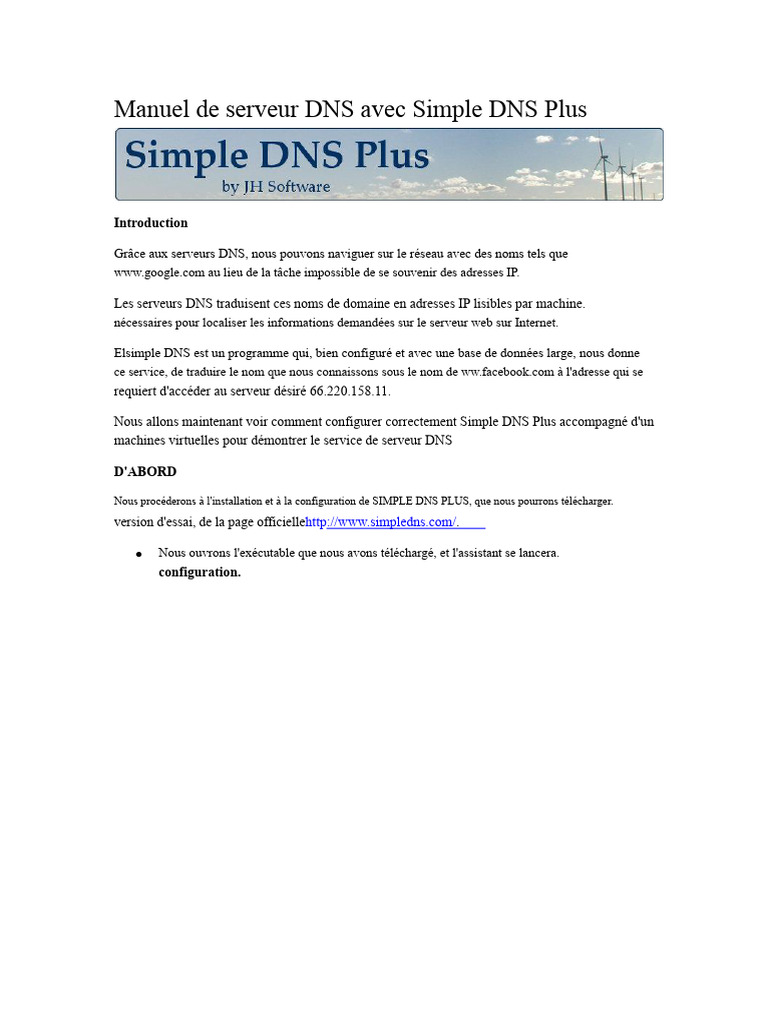 Guide de configuration de Simple DNS Plus | PDF | Système de noms de ...