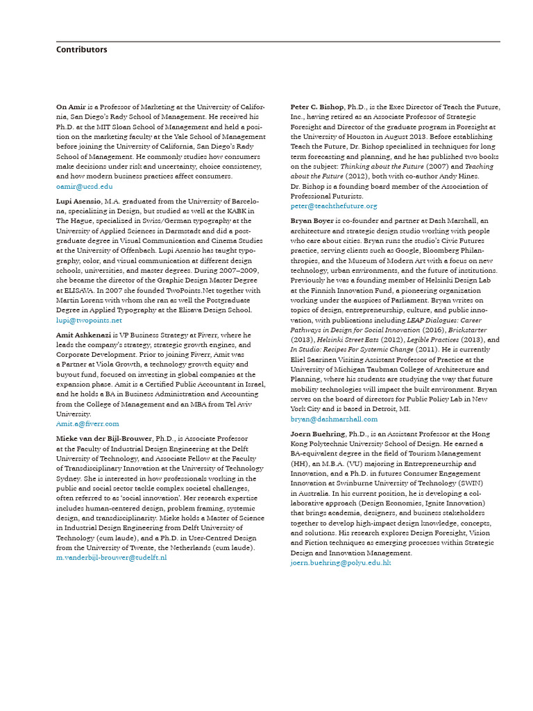 Profiles of Notable Contributors in Design | PDF | Academia