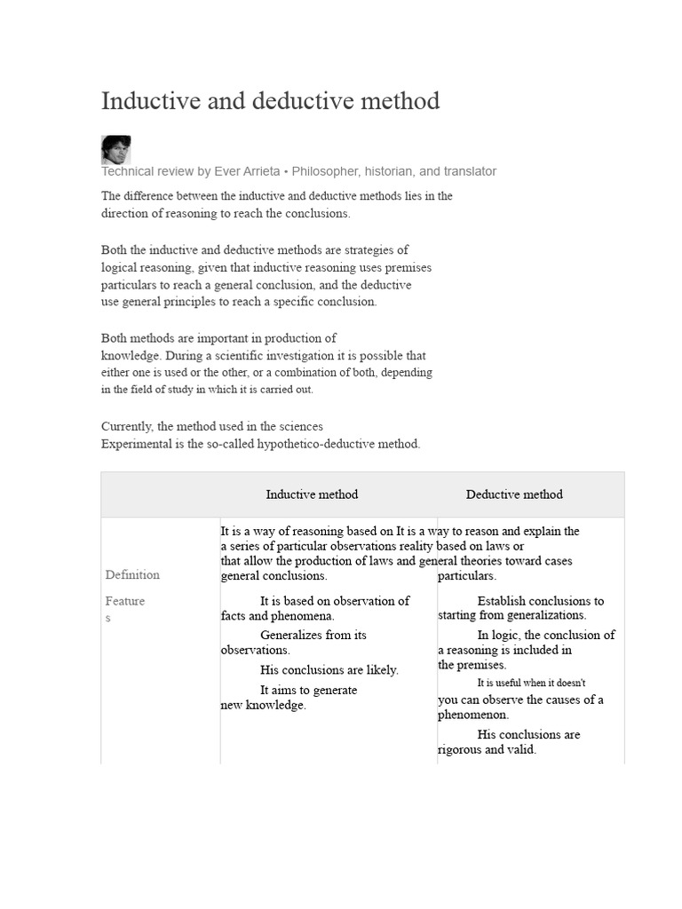 Inductive vs. Deductive Methods Explained | PDF | Scientific Method ...