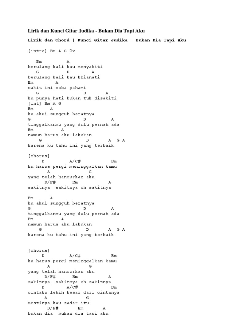 Lirik Dan Kunci Gitar Judika Pdf