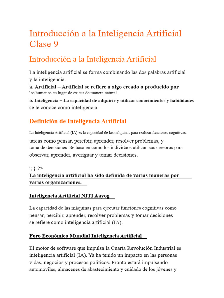 Introducción a la Inteligencia Artificial | PDF | Inteligencia ...