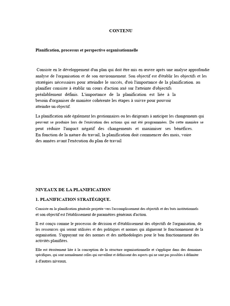 Définition de la planification stratégique | PDF | Planification
