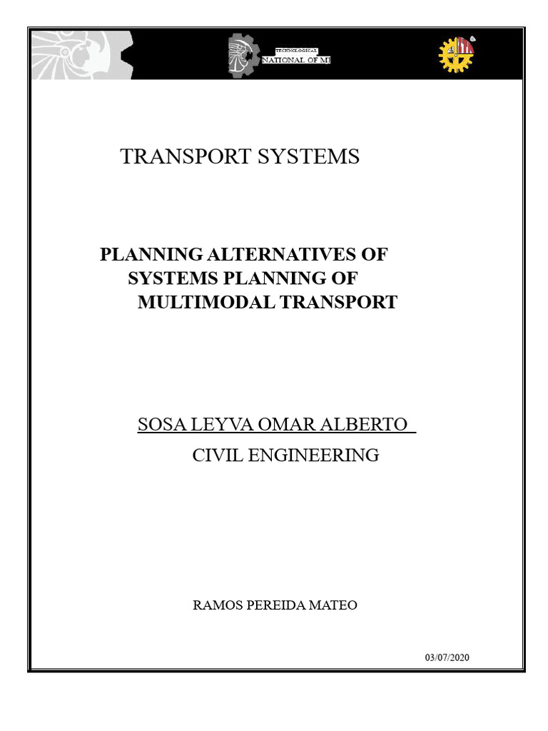 Multimodal Transport System Planning | PDF | Transport | Goods
