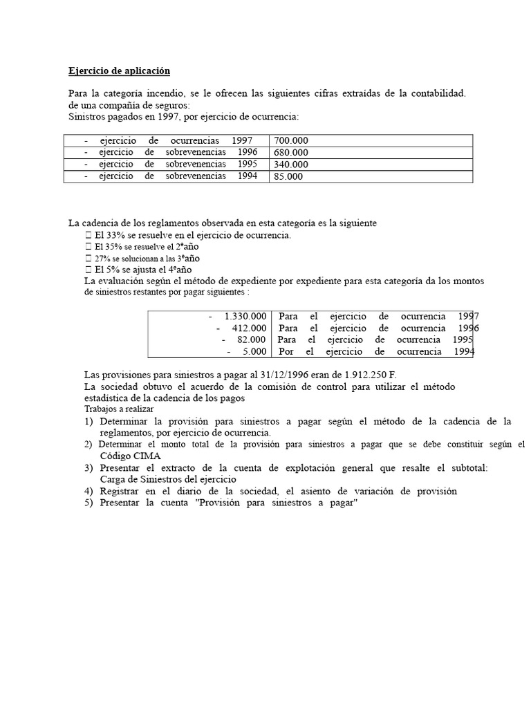 Provisión de Siniestros en Seguros | PDF | Seguro | Reaseguro