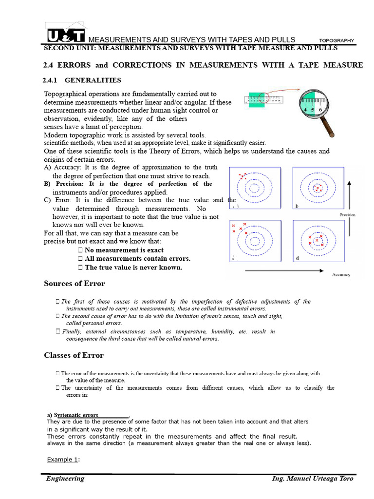 Tape Measure Error Analysis | PDF | Observational Error | Measurement
