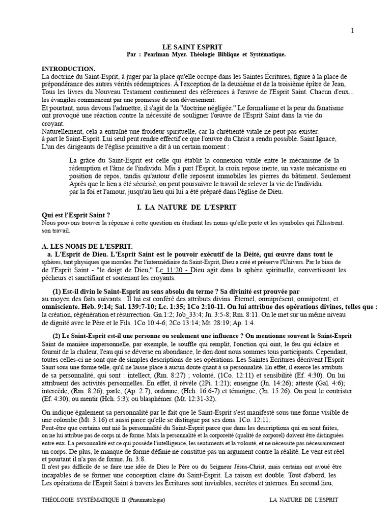 Comprendre la nature du Saint-Esprit | PDF | Saint-Esprit | Dieu