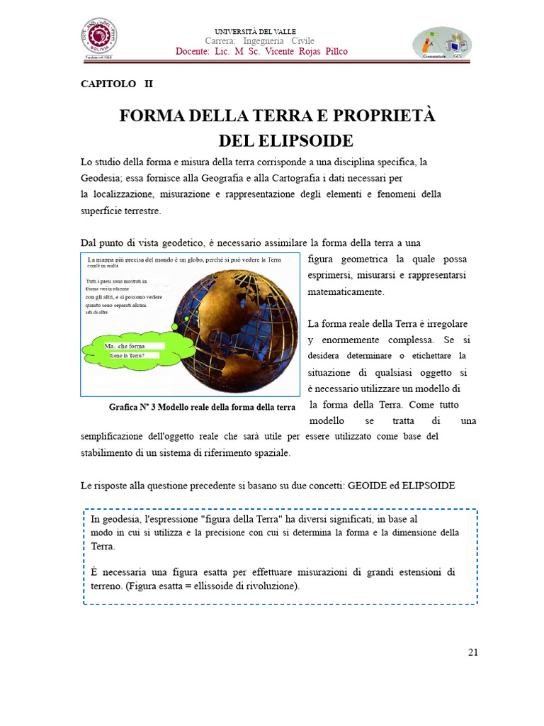 Geomatica Forma Della Terra | PDF
