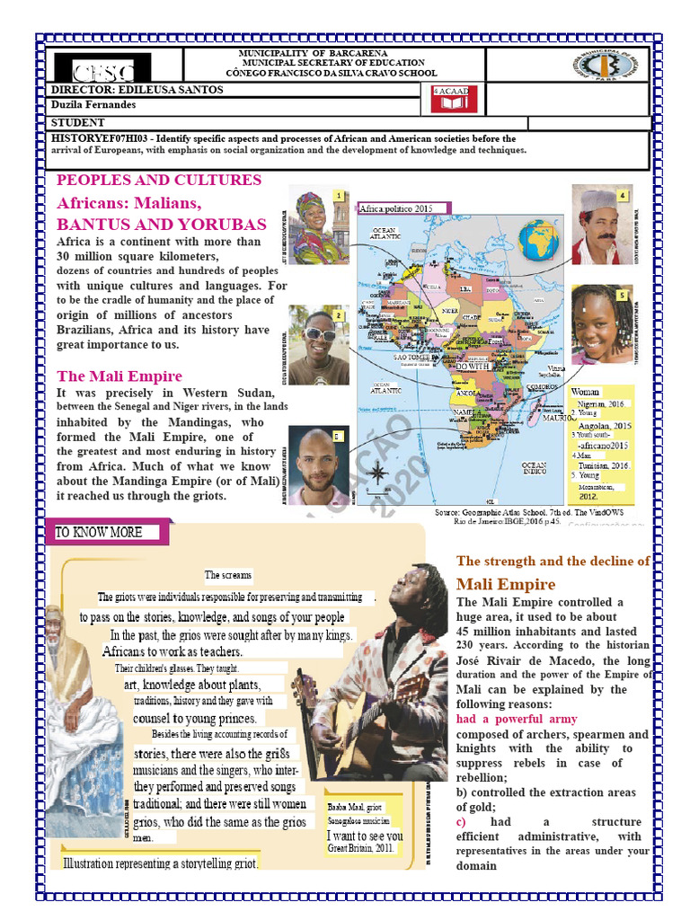 African Peoples and Cultures: Malinke, Bantu, and Yoruba | PDF | Africa ...