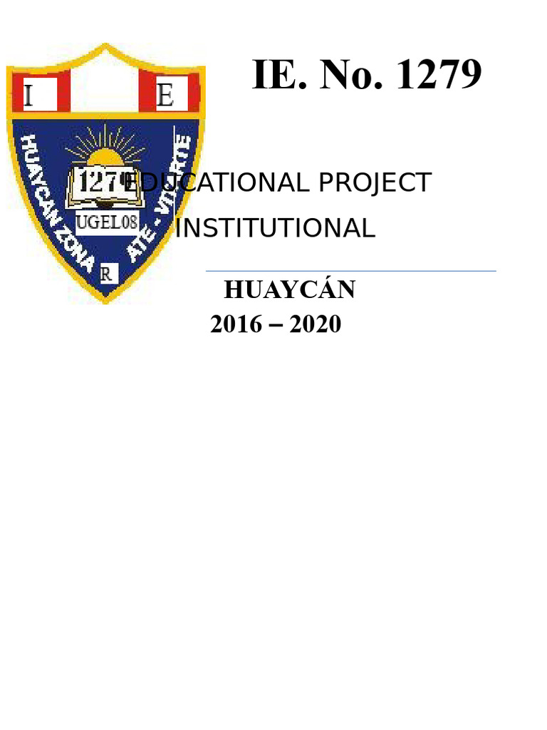 Institutional Educational Project 2016-2020 | PDF | Learning | Knowledge