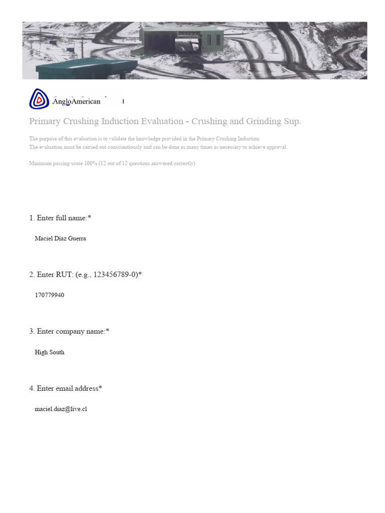 Primary Crushing Induction Assessment - Crushing and Grinding Sup. | PDF