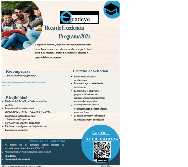 Beca de Excelencia Quadeye 2024 | PDF | Plan de estudios | Informática