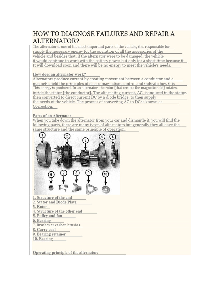 Diagnose and Repair Your Alternator | PDF | Rectifier | Diode