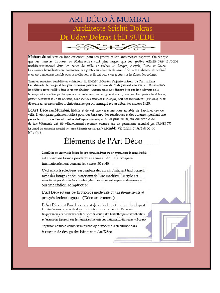 Art Déco à Mumbai : Patrimoine Architectural | PDF | Art déco | Bombay