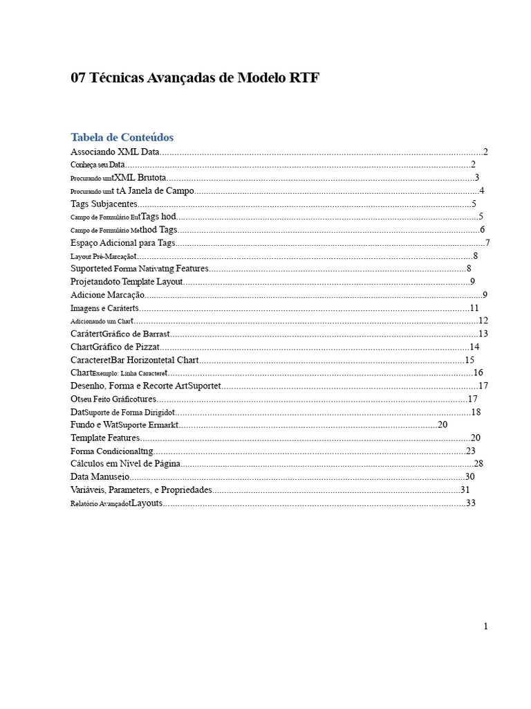 Técnicas Avançadas para Modelos RTF | PDF | XML | Html