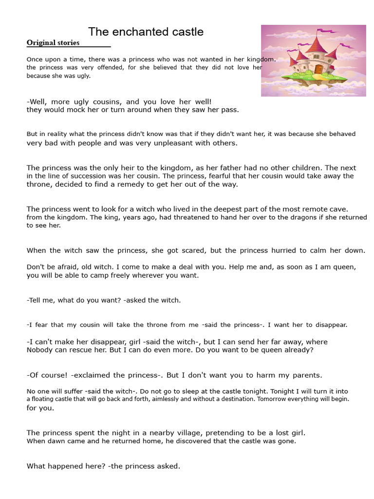 The Princess and the Enchanted Castle | PDF | Fairy Tales | Folklore
